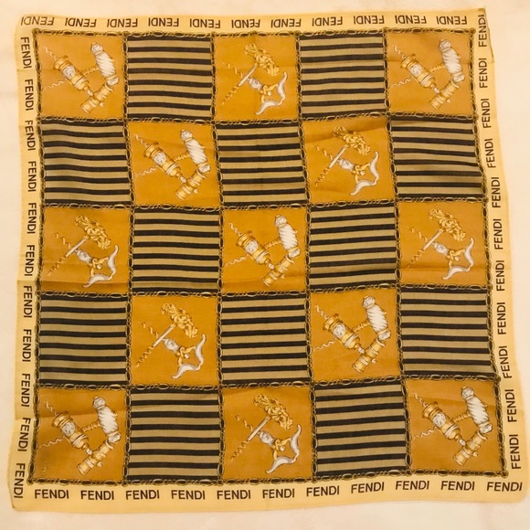 Fendi Scarf 100% Cotton 17.5”